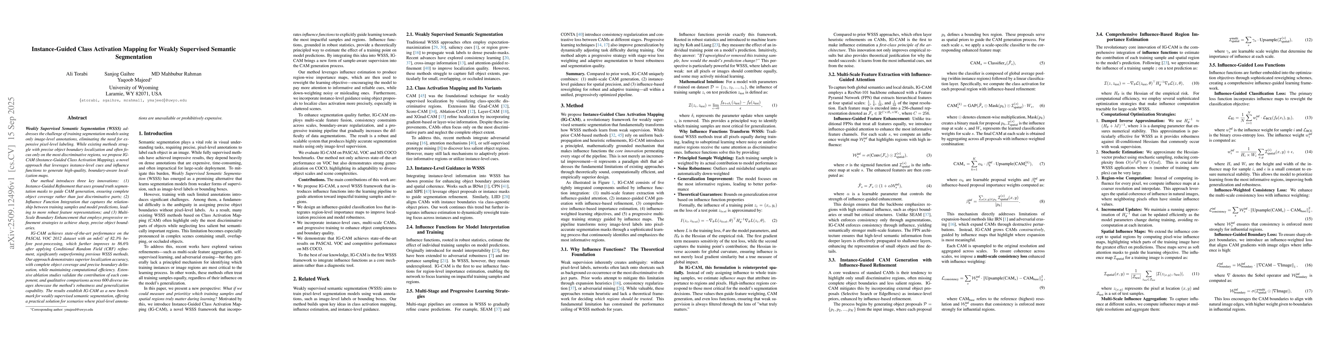 Thumbnail for Instance-Guided Class Activation Mapping for Weakly Supervised Semantic
  Segmentation