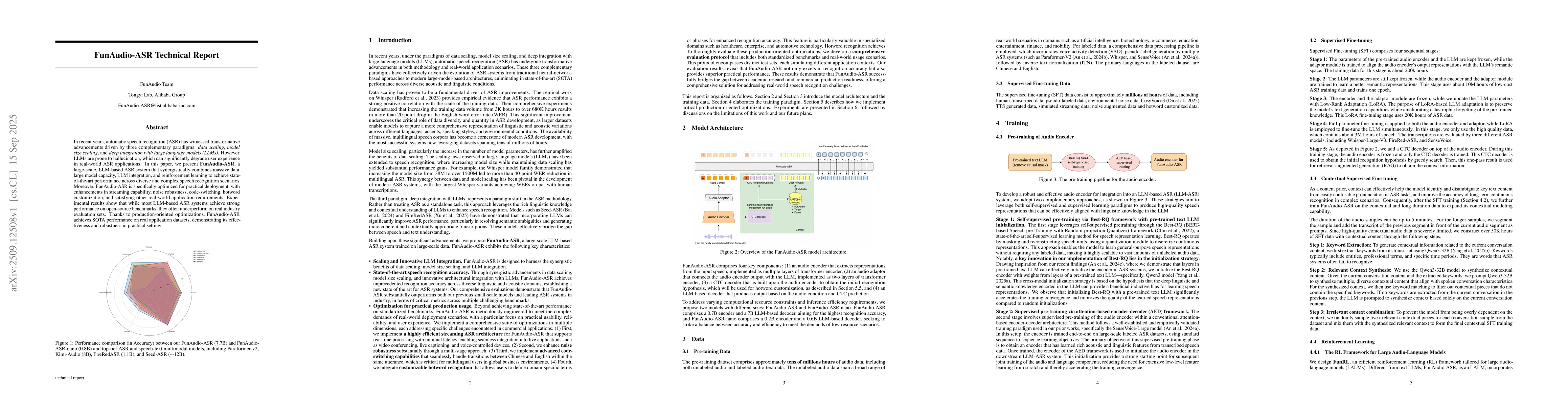 Thumbnail for FunAudio-ASR Technical Report