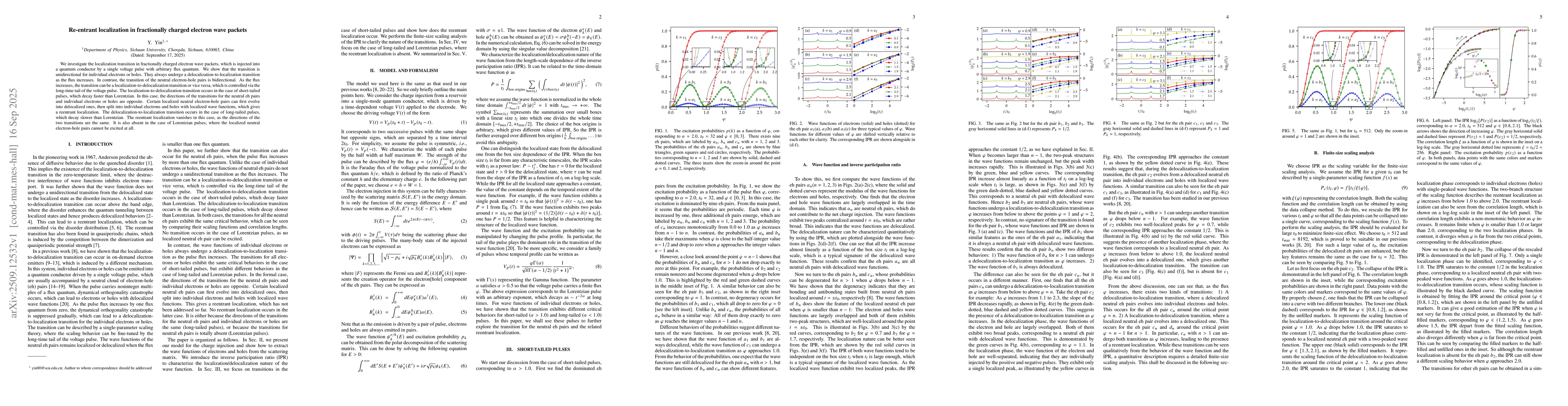Thumbnail for Reentrant localization in fractionally charged electron wave packets