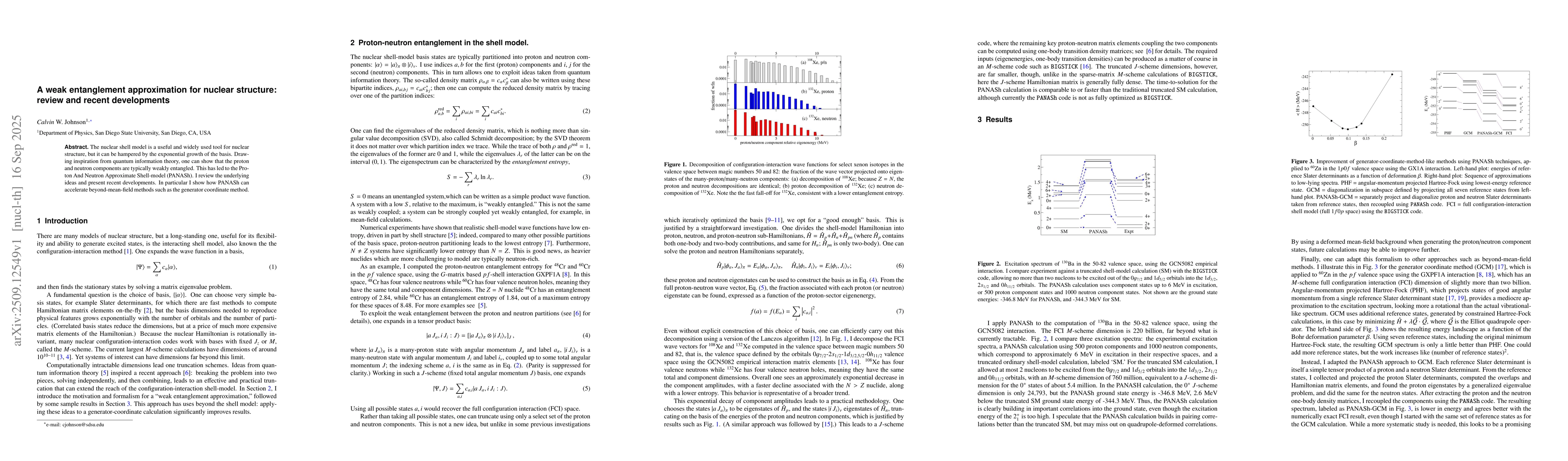 Thumbnail for A weak entanglement approximation for nuclear structure: review and
  recent developments