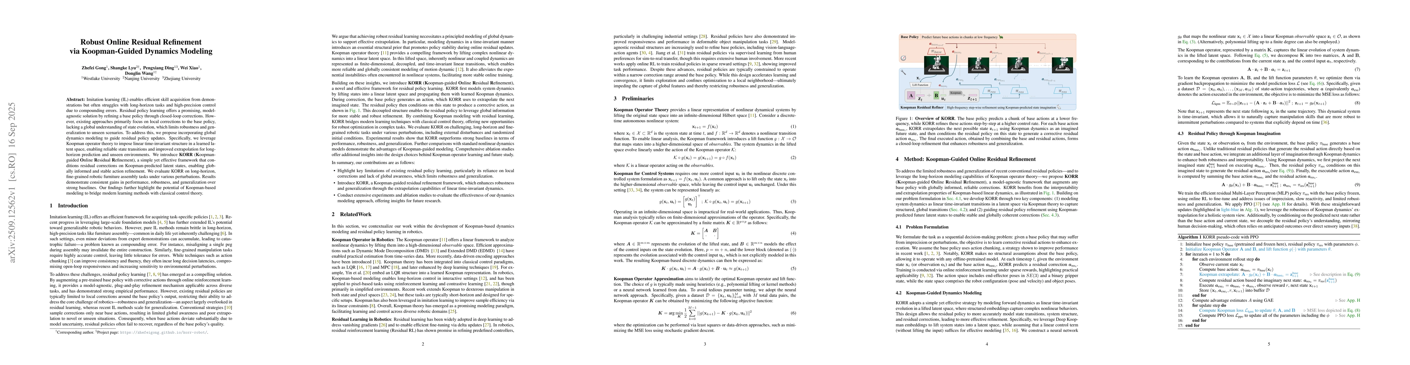 Thumbnail for Robust Online Residual Refinement via Koopman-Guided Dynamics Modeling