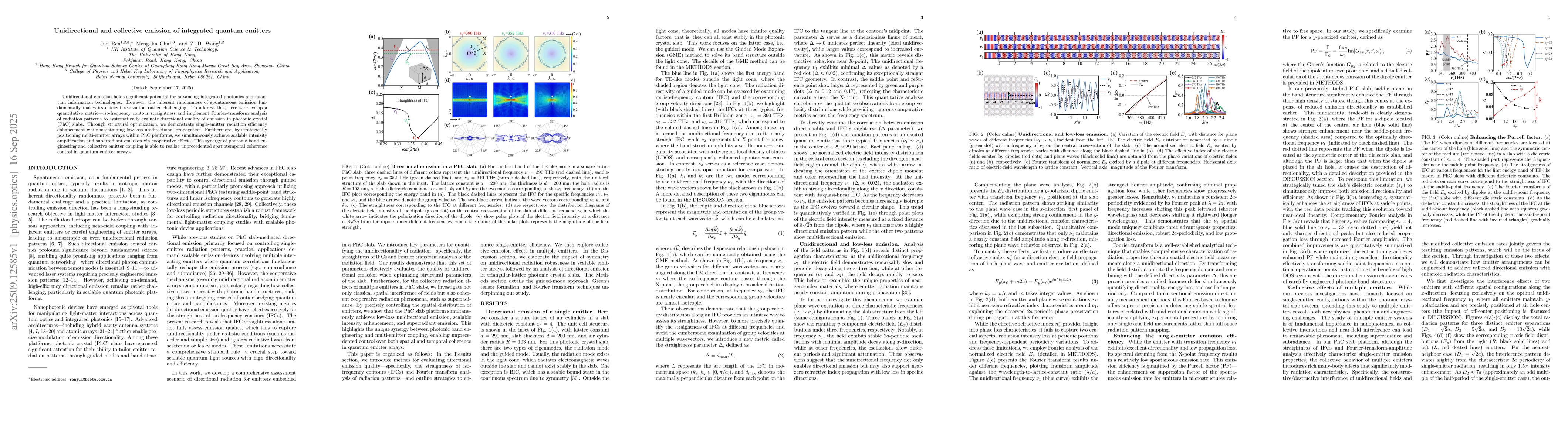 Thumbnail for Unidirectional and collective emission of integrated quantum emitters