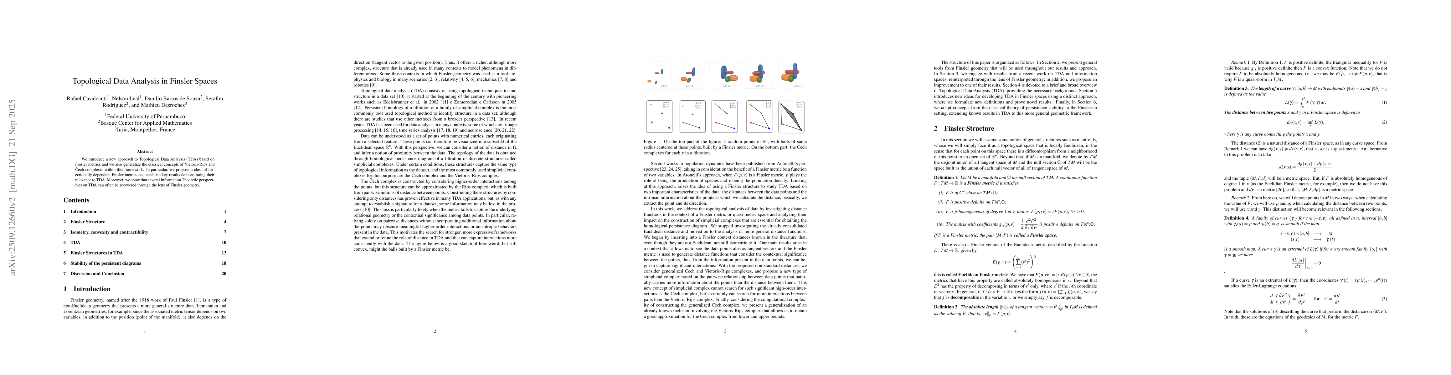 Thumbnail for Topological Data Analysis in Finsler Spaces