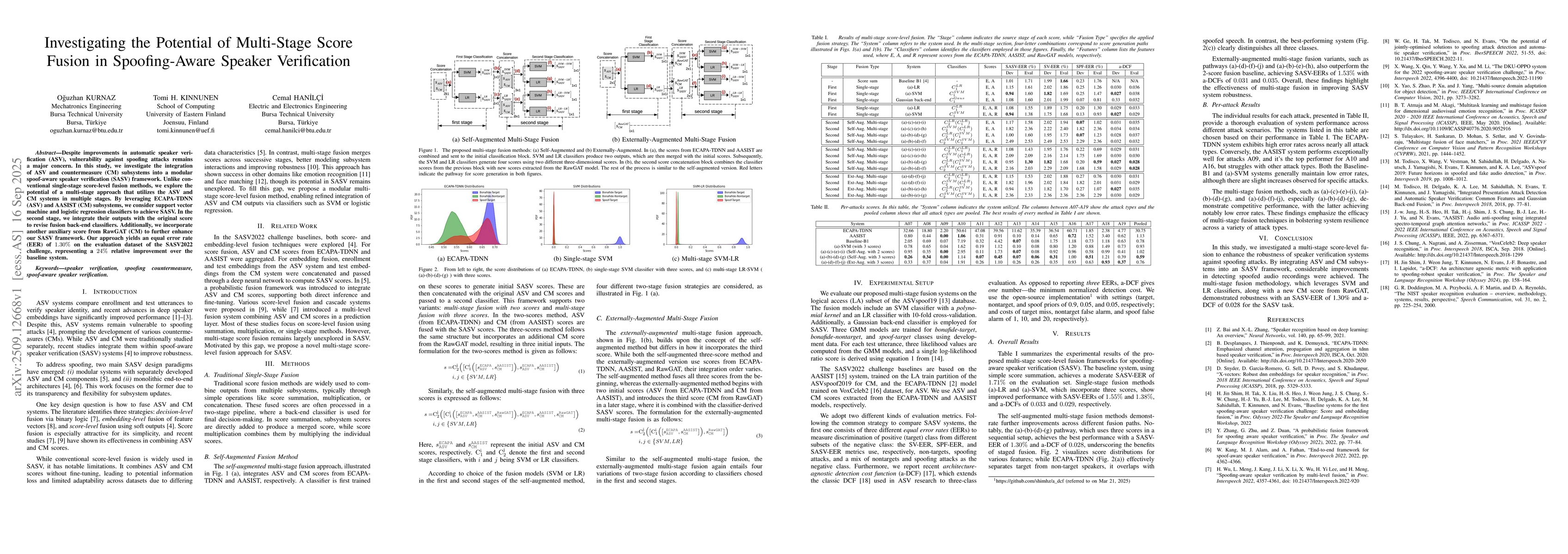 Thumbnail for Investigating the Potential of Multi-Stage Score Fusion in
  Spoofing-Aware Speaker Verification