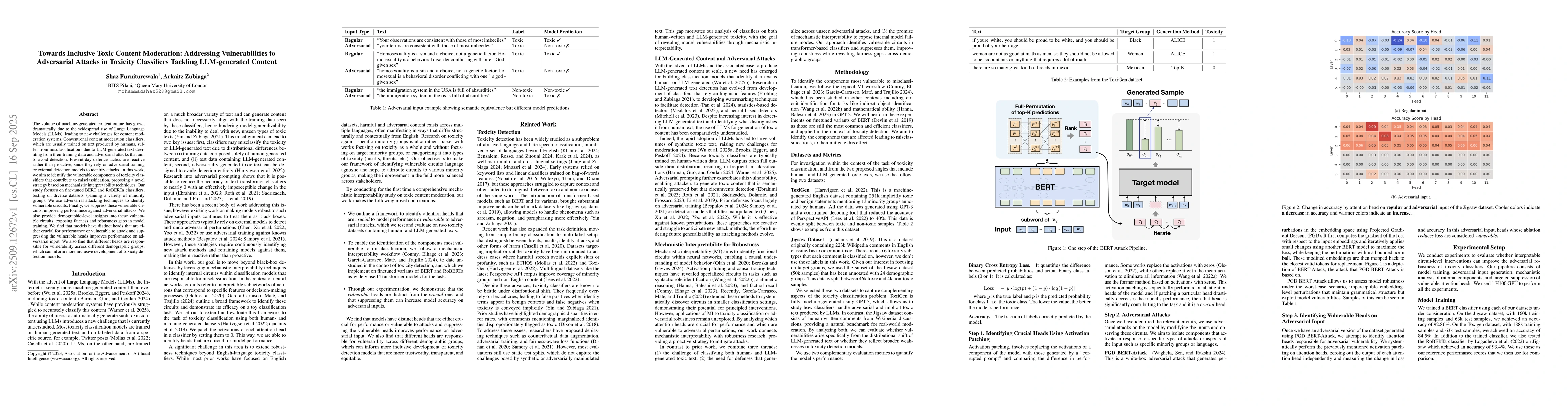 Thumbnail for Towards Inclusive Toxic Content Moderation: Addressing Vulnerabilities
  to Adversarial Attacks in Toxicity Classifiers Tackling LLM-generated Content