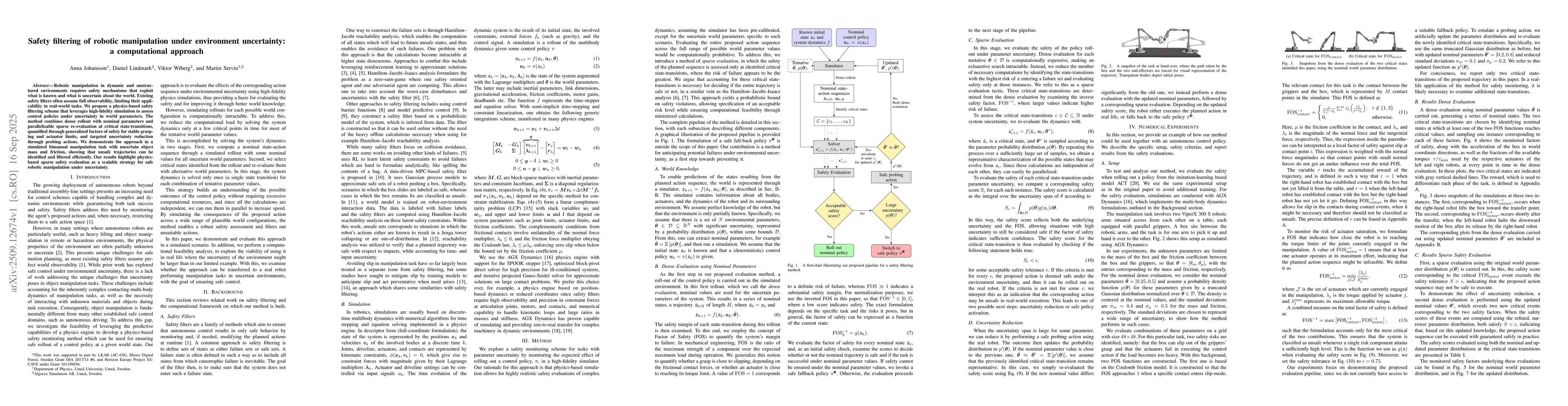 Thumbnail for Safety filtering of robotic manipulation under environment uncertainty:
  a computational approach
