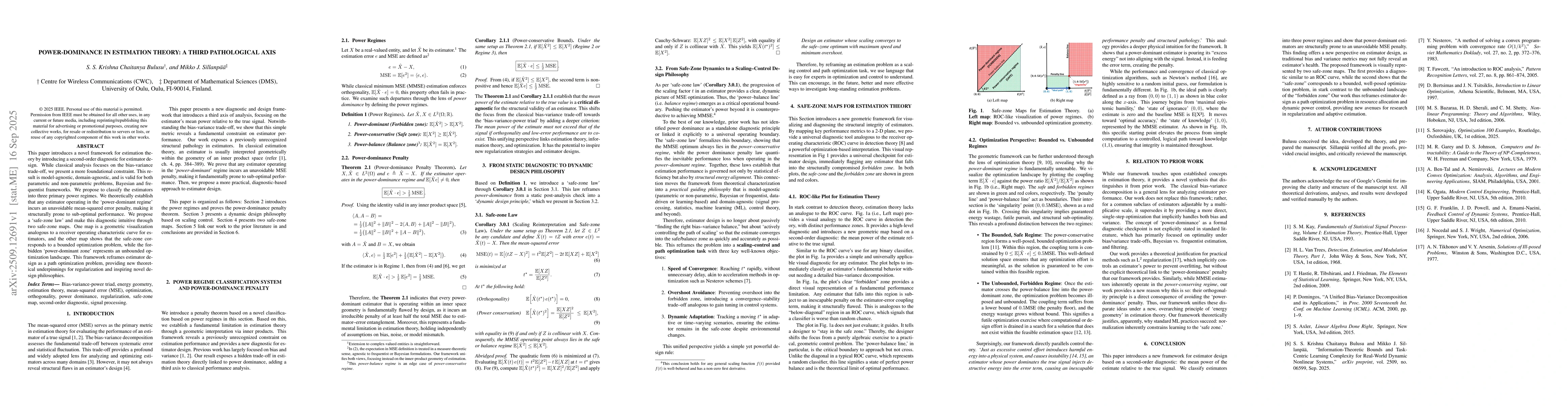 Thumbnail for Power-Dominance in Estimation Theory: A Third Pathological Axis
