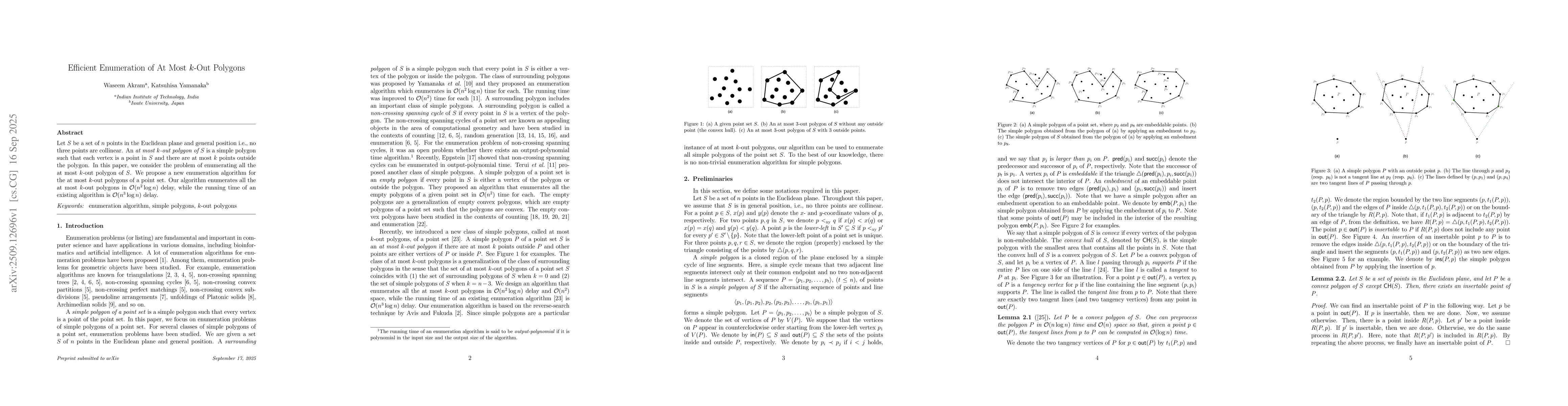 Thumbnail for Efficient Enumeration of At Most $k$-Out Polygons