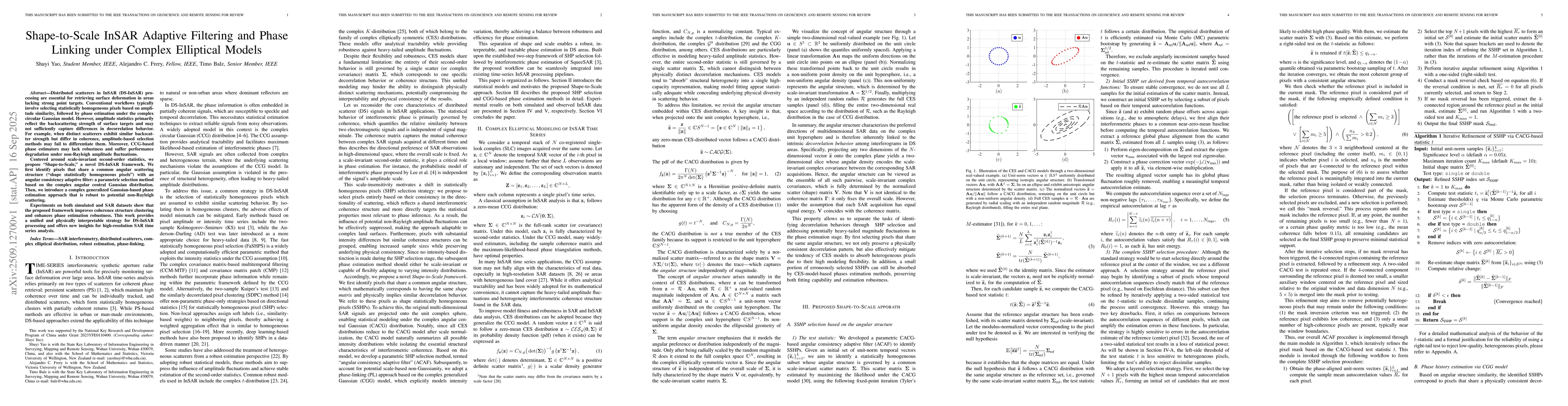 Thumbnail for Shape-to-Scale InSAR Adaptive Filtering and Phase Linking under Complex
  Elliptical Models
