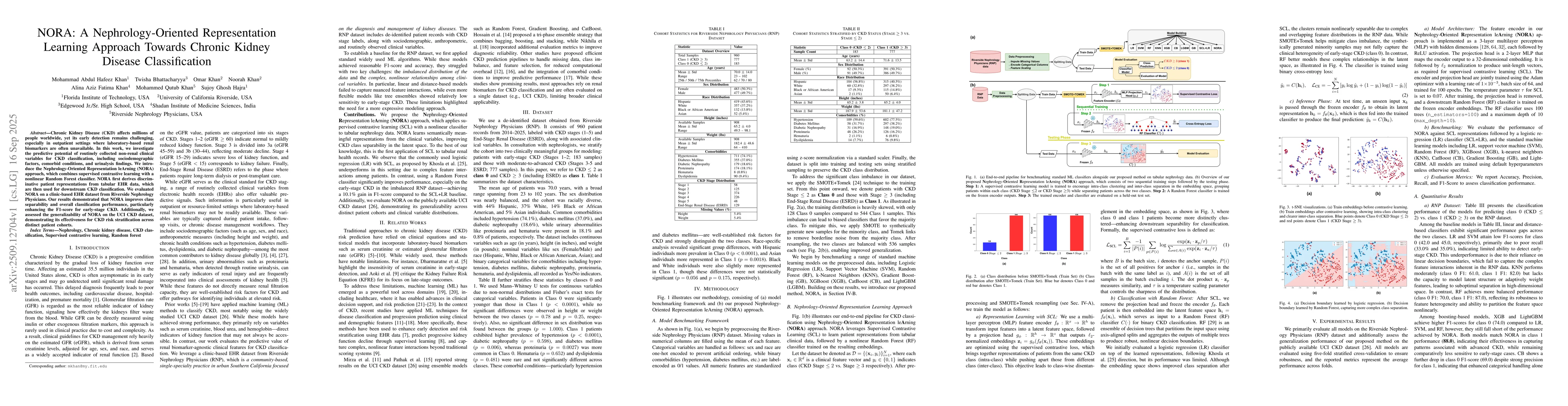 Thumbnail for NORA: A Nephrology-Oriented Representation Learning Approach Towards
  Chronic Kidney Disease Classification