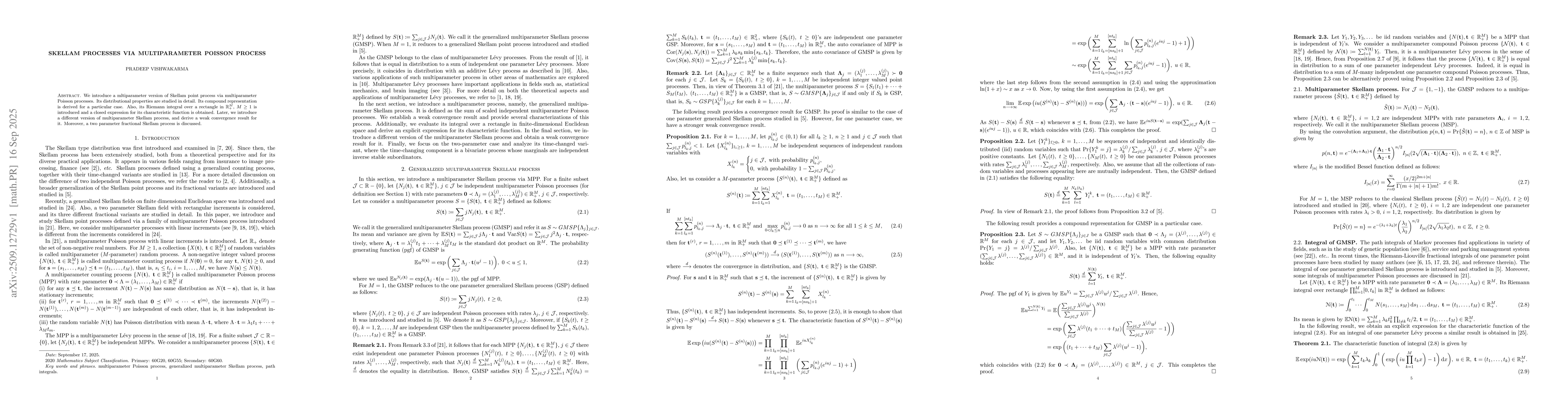 Thumbnail for Skellam Processes via Multiparameter Poisson Process