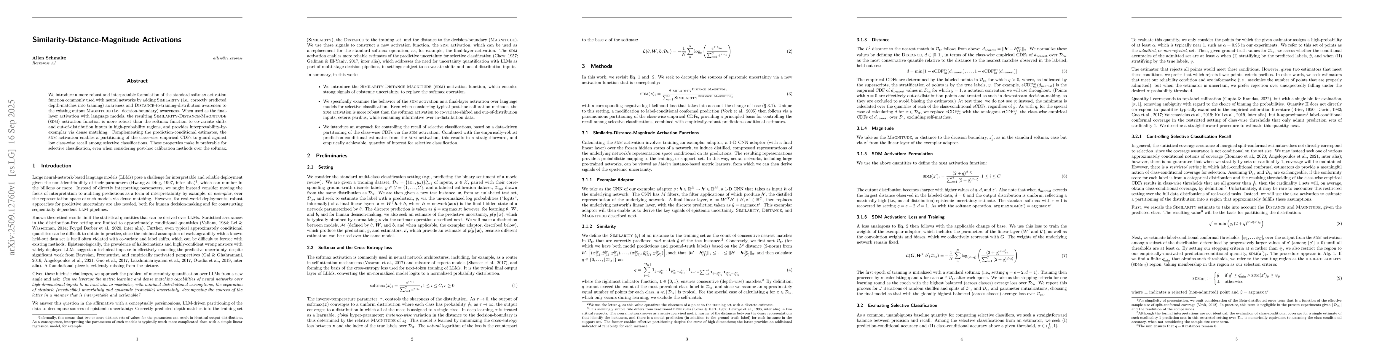 Thumbnail for Similarity-Distance-Magnitude Activations