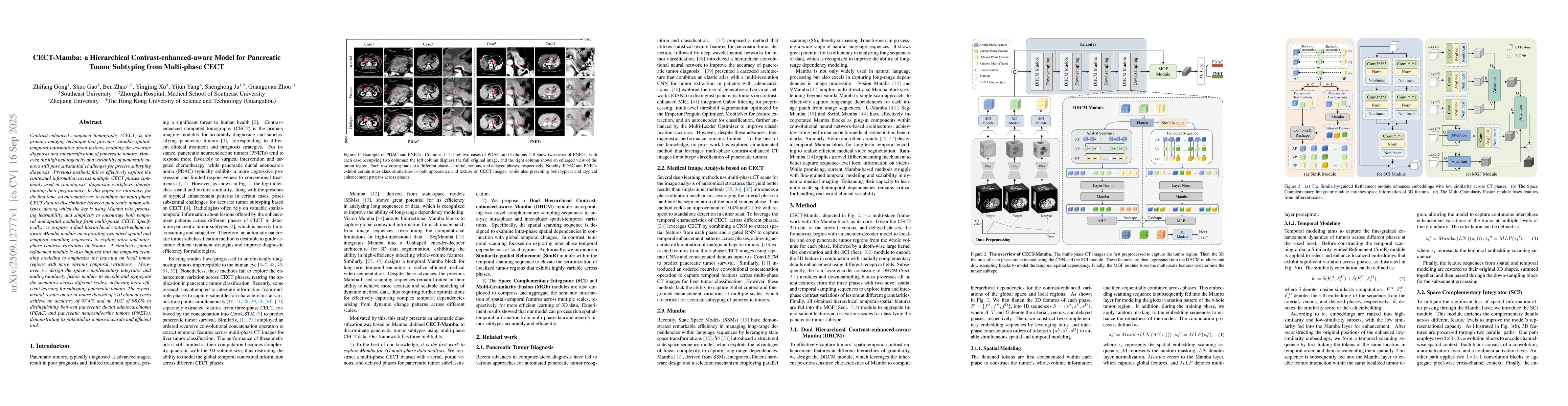 Thumbnail for CECT-Mamba: a Hierarchical Contrast-enhanced-aware Model for Pancreatic
  Tumor Subtyping from Multi-phase CECT