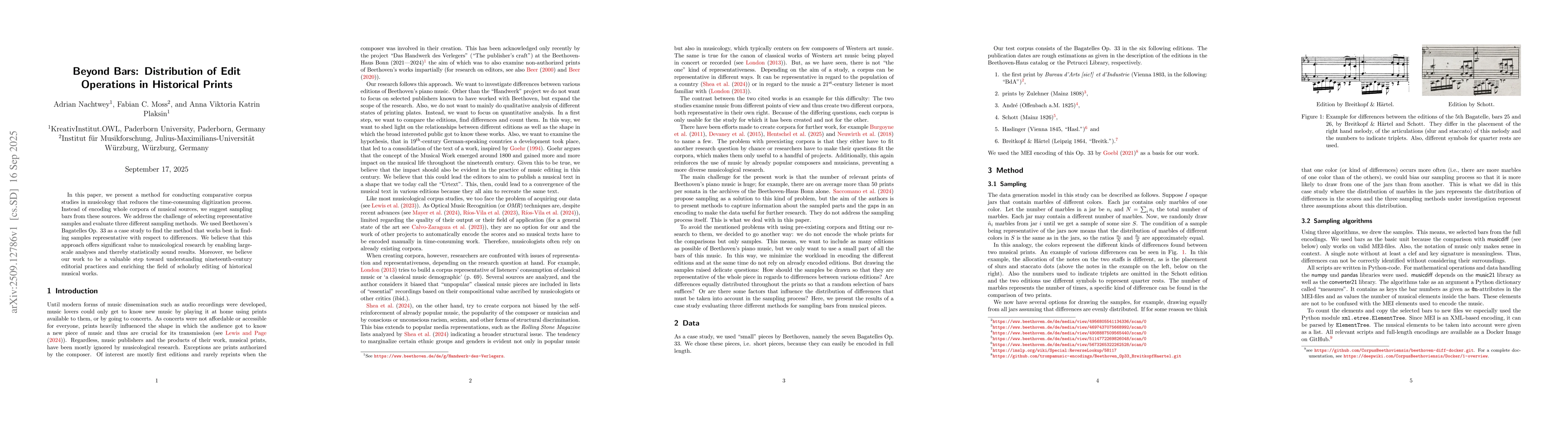 Thumbnail for Beyond Bars: Distribution of Edit Operations in Historical Prints