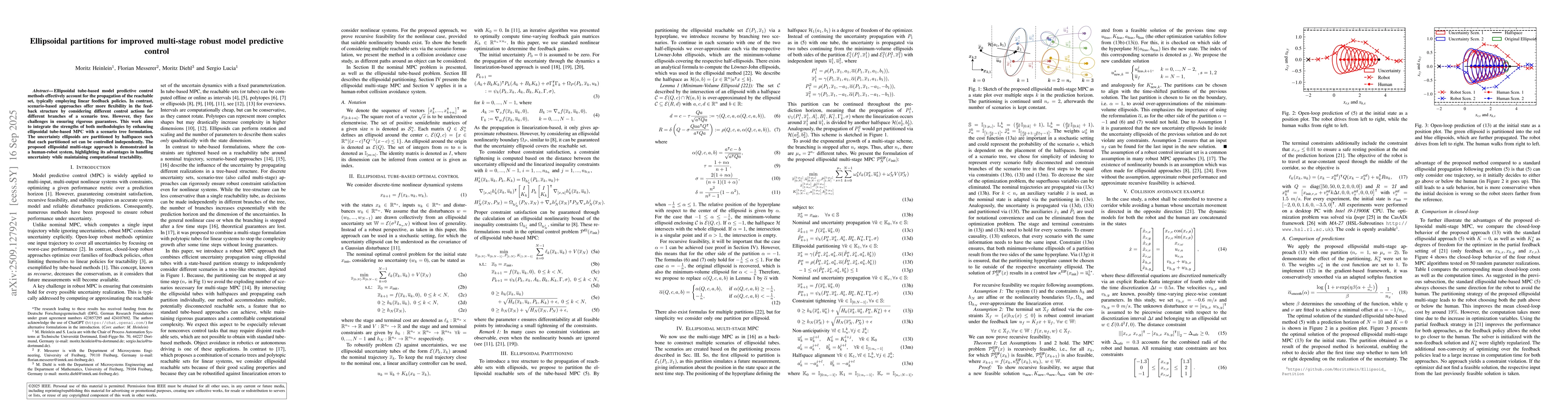 Thumbnail for Ellipsoidal partitions for improved multi-stage robust model predictive
  control