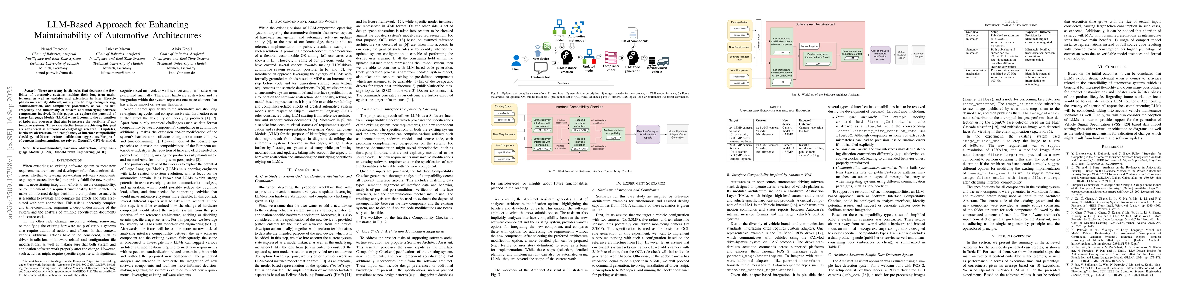 Thumbnail for LLM-Based Approach for Enhancing Maintainability of Automotive
  Architectures