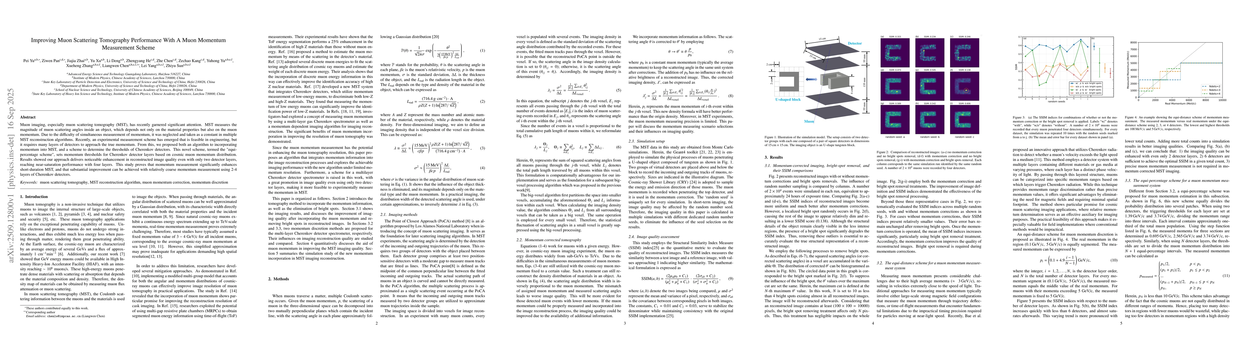 Thumbnail for Improving Muon Scattering Tomography Performance With A Muon Momentum
  Measurement Scheme