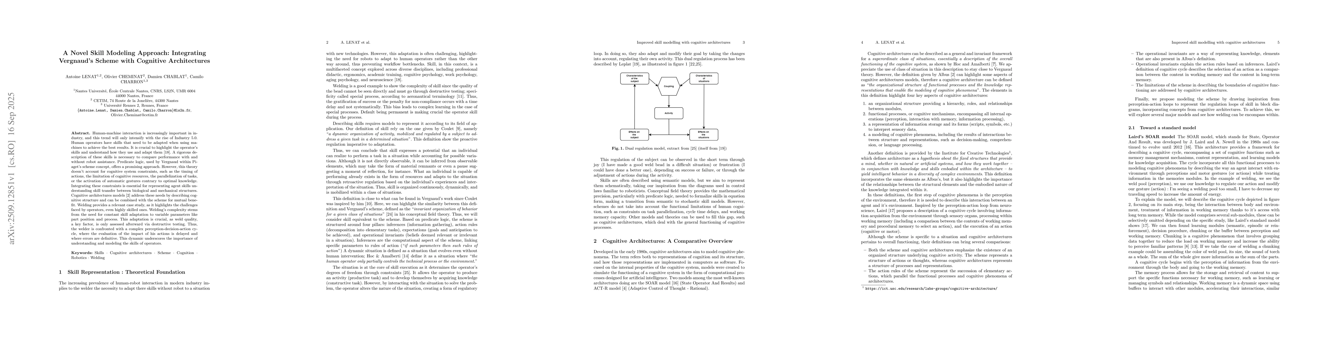 Thumbnail for A Novel Skill Modeling Approach: Integrating Vergnaud's Scheme with
  Cognitive Architectures
