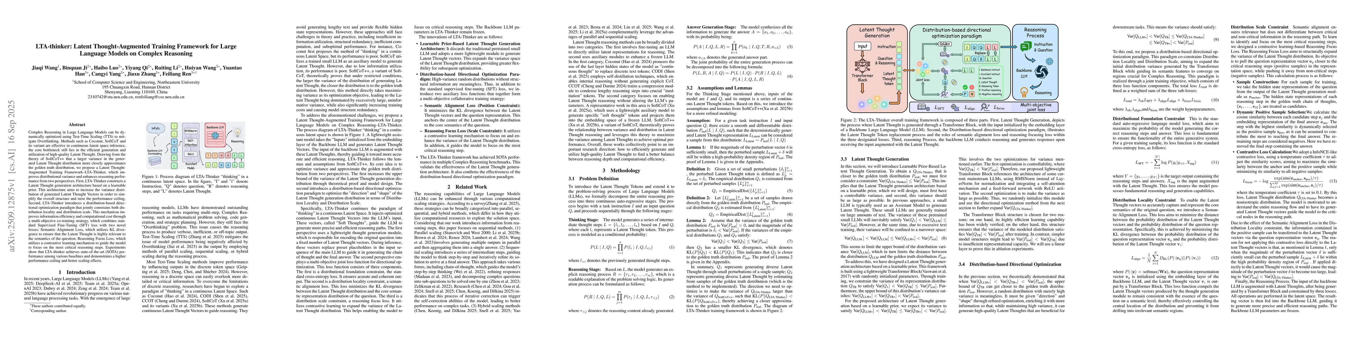 Thumbnail for LTA-thinker: Latent Thought-Augmented Training Framework for Large
  Language Models on Complex Reasoning