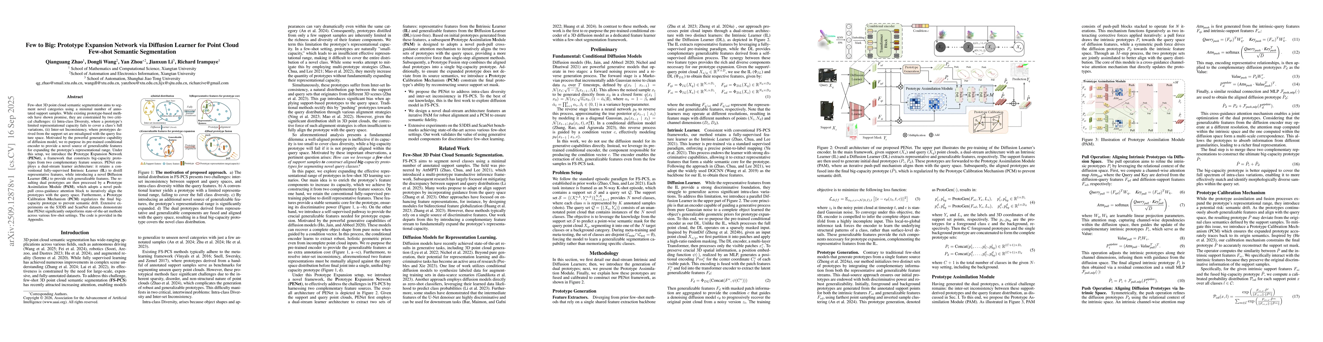 Thumbnail for Few to Big: Prototype Expansion Network via Diffusion Learner for Point
  Cloud Few-shot Semantic Segmentation