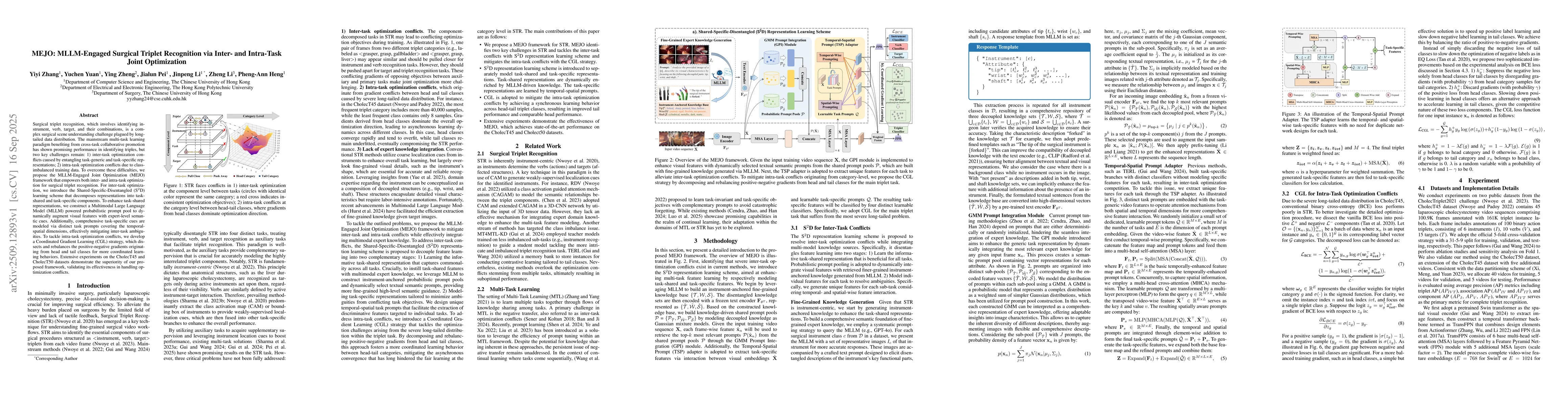 Thumbnail for MEJO: MLLM-Engaged Surgical Triplet Recognition via Inter- and
  Intra-Task Joint Optimization