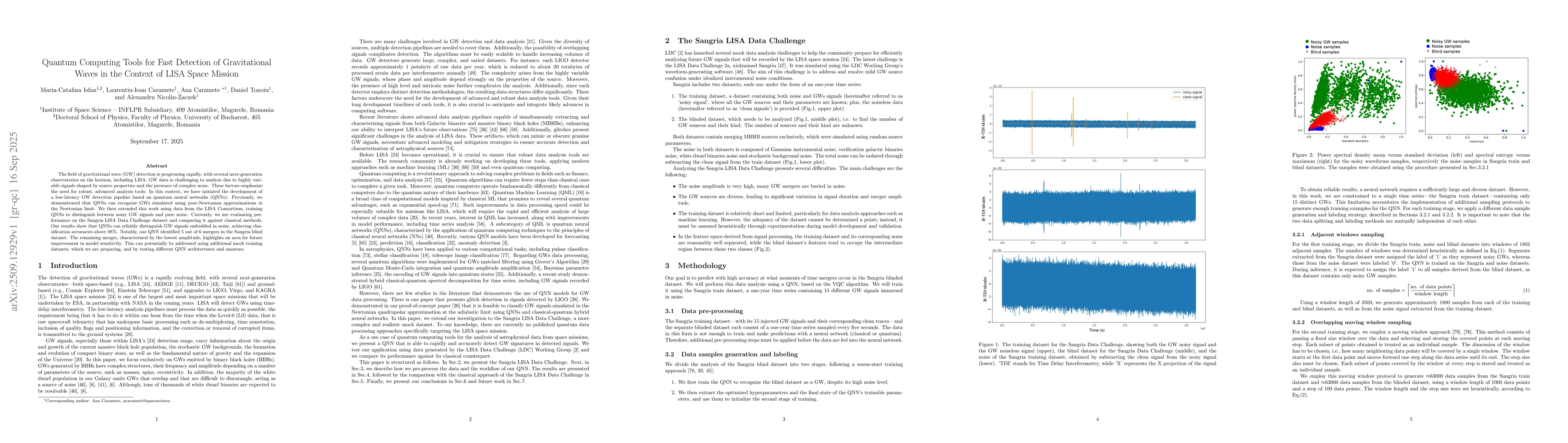 Thumbnail for Quantum Computing Tools for Fast Detection of Gravitational Waves in the
  Context of LISA Space Mission