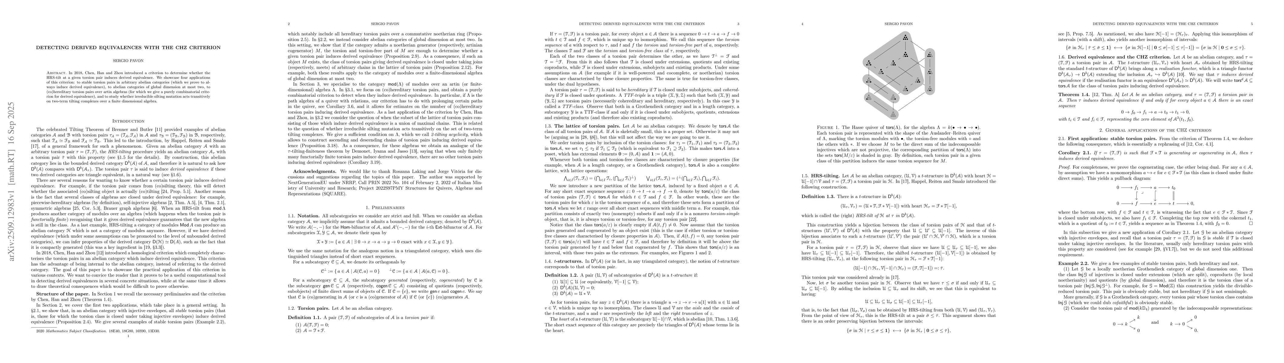 Thumbnail for Detecting derived equivalences with the CHZ criterion