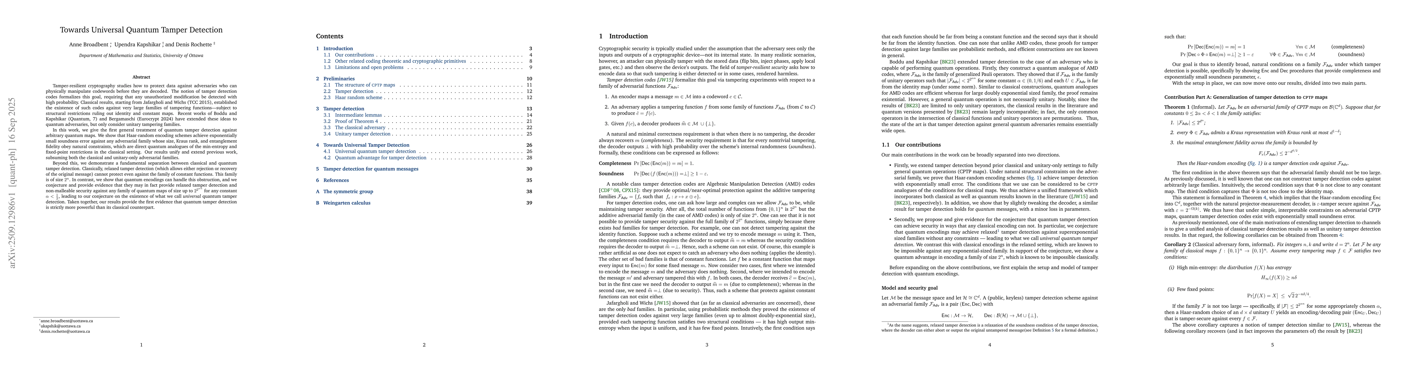 Thumbnail for Towards Universal Quantum Tamper Detection