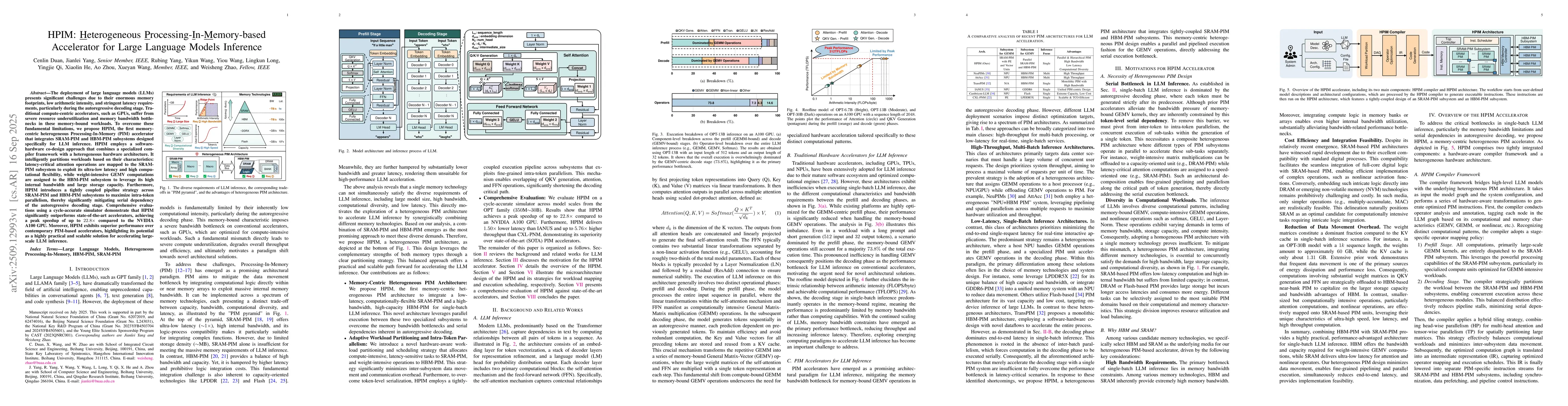Thumbnail for HPIM: Heterogeneous Processing-In-Memory-based Accelerator for Large
  Language Models Inference