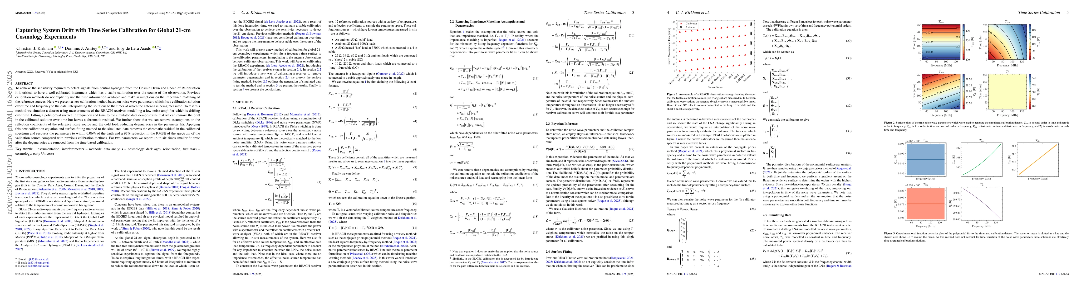 Thumbnail for Capturing System Drift with Time Series Calibration for Global 21-cm
  Cosmology Experiments