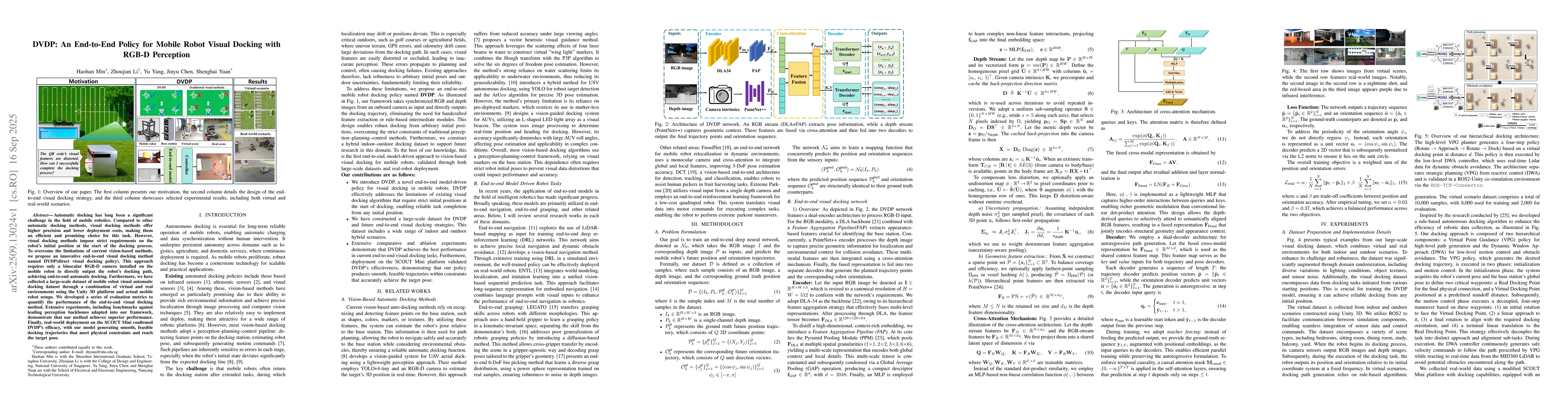 Thumbnail for DVDP: An End-to-End Policy for Mobile Robot Visual Docking with RGB-D
  Perception
