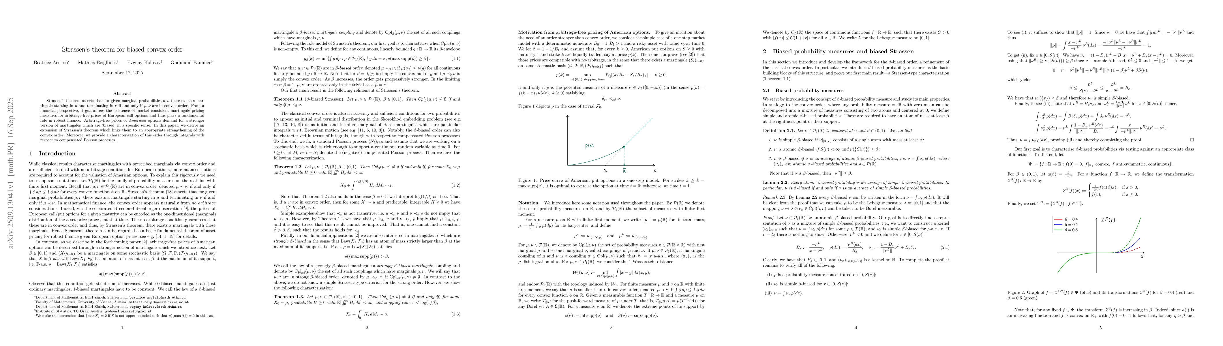 Thumbnail for Strassen's theorem for biased convex order
