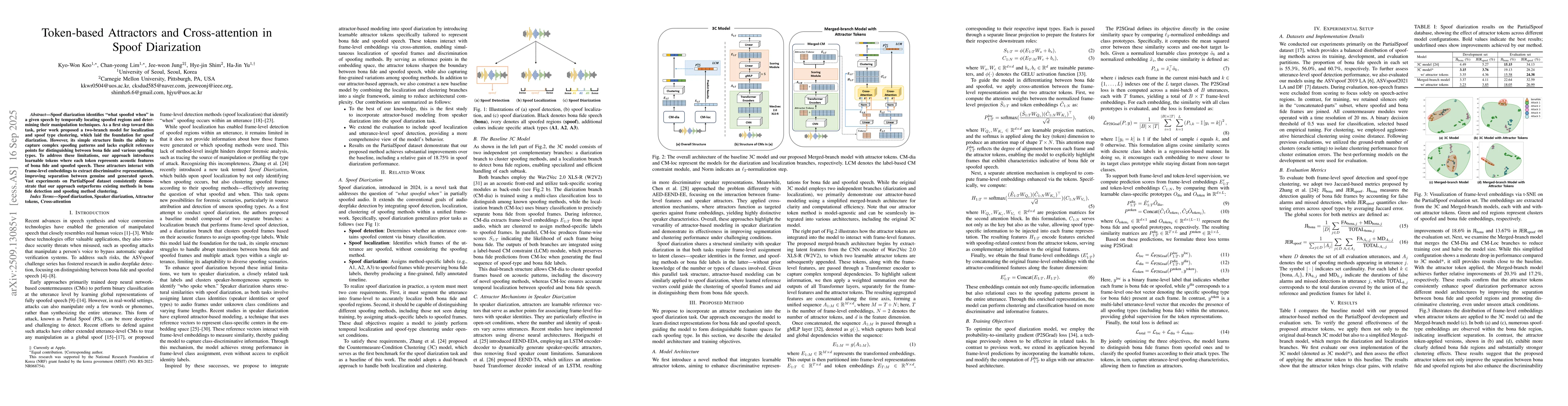 Thumbnail for Token-based Attractors and Cross-attention in Spoof Diarization