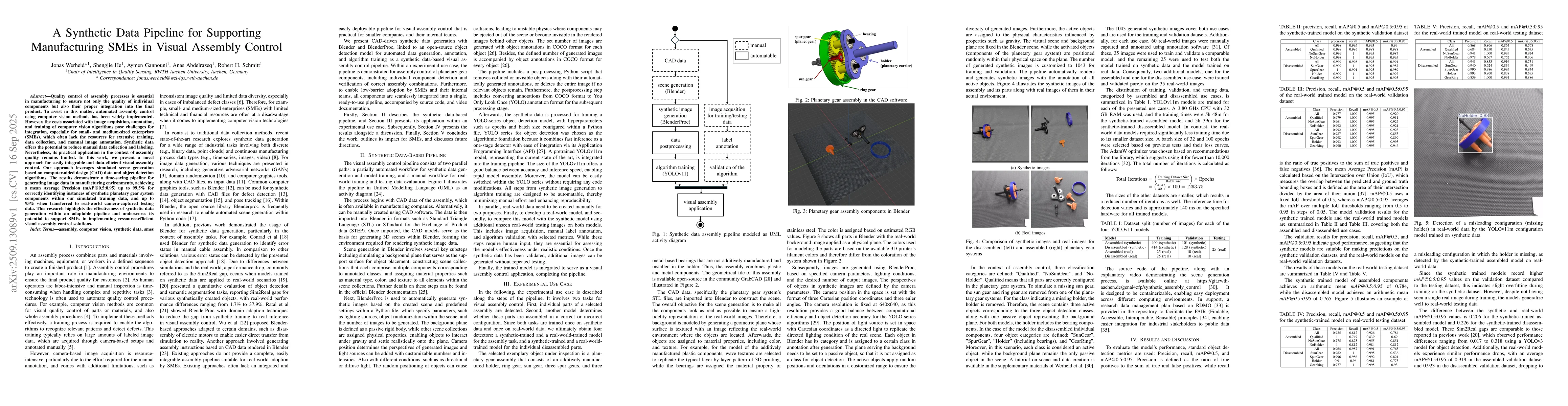Thumbnail for A Synthetic Data Pipeline for Supporting Manufacturing SMEs in Visual
  Assembly Control
