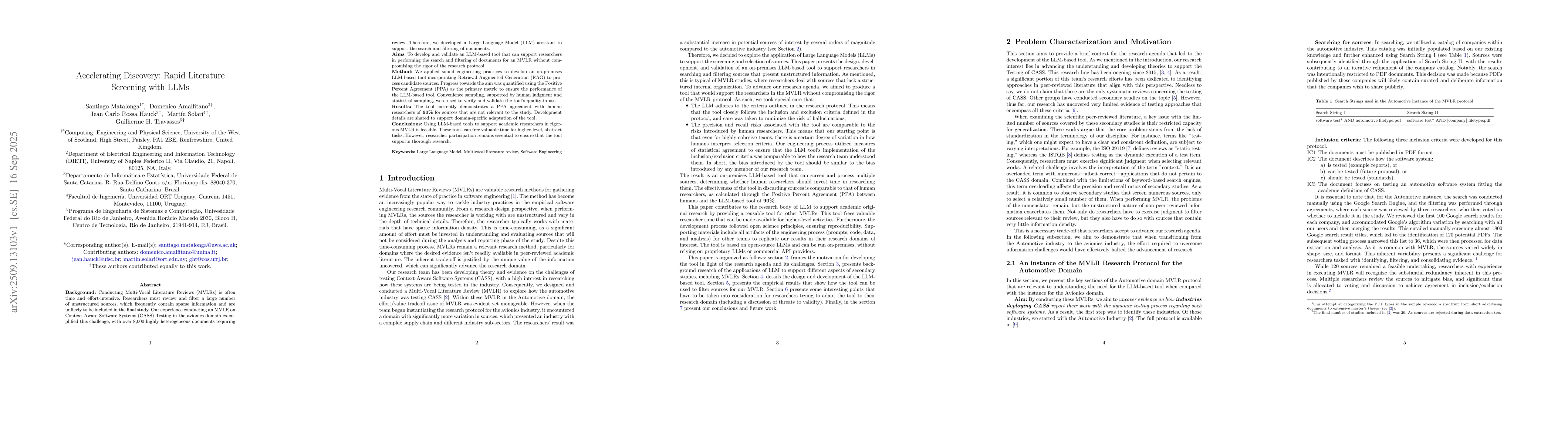 Thumbnail for Accelerating Discovery: Rapid Literature Screening with LLMs