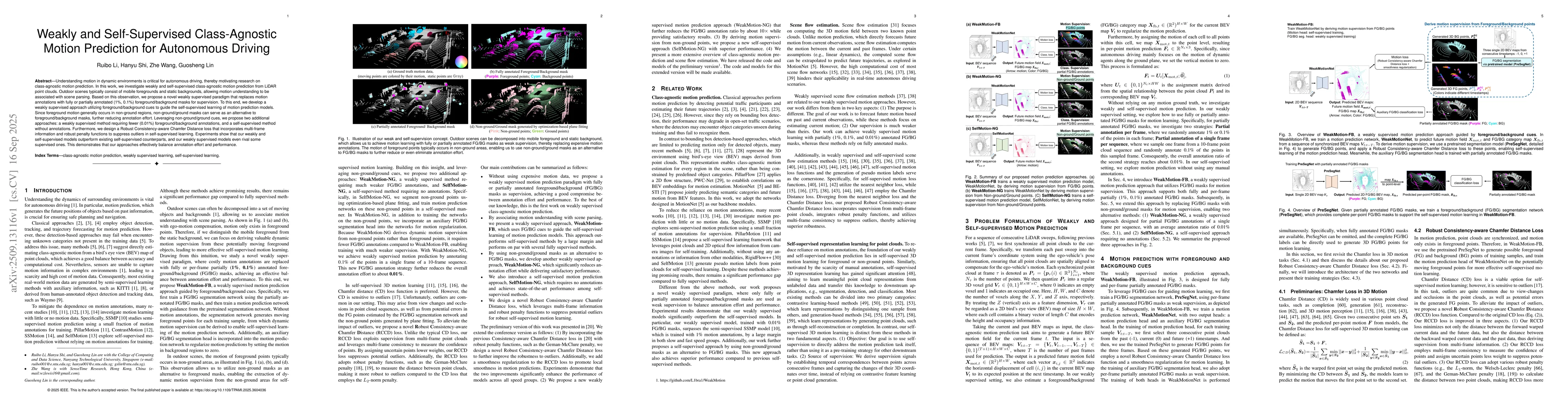 Thumbnail for Weakly and Self-Supervised Class-Agnostic Motion Prediction for
  Autonomous Driving