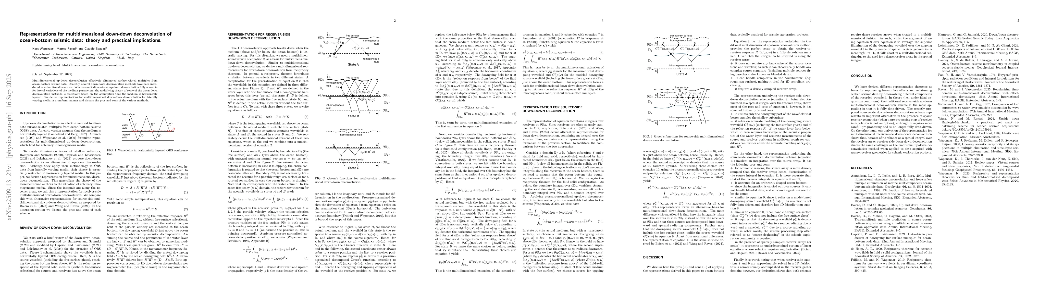 Thumbnail for Representations for multidimensional down-down deconvolution of
  ocean-bottom seismic data: theory and practical implications