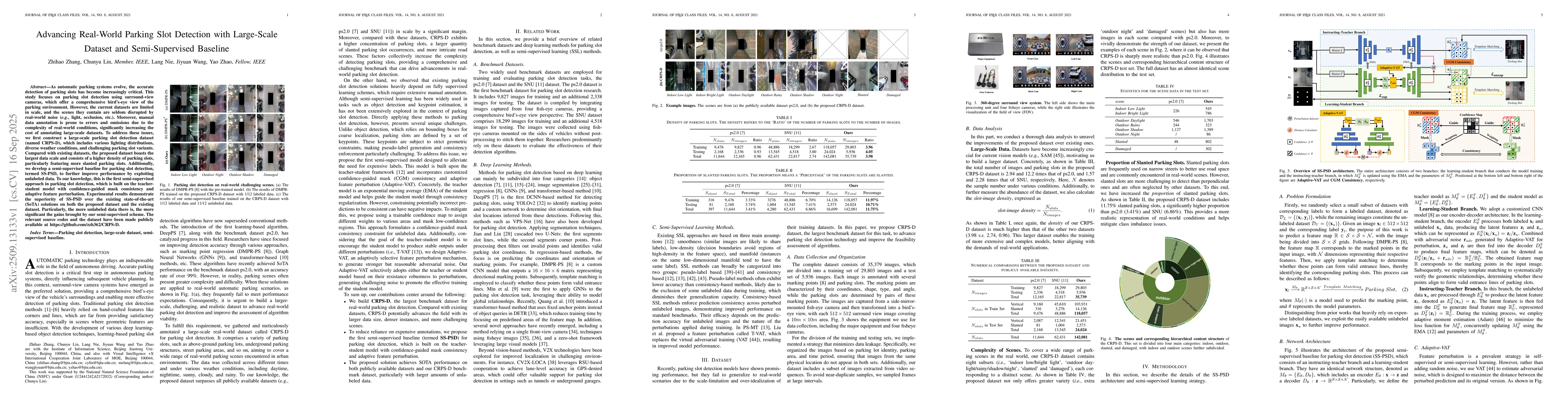 Thumbnail for Advancing Real-World Parking Slot Detection with Large-Scale Dataset and
  Semi-Supervised Baseline