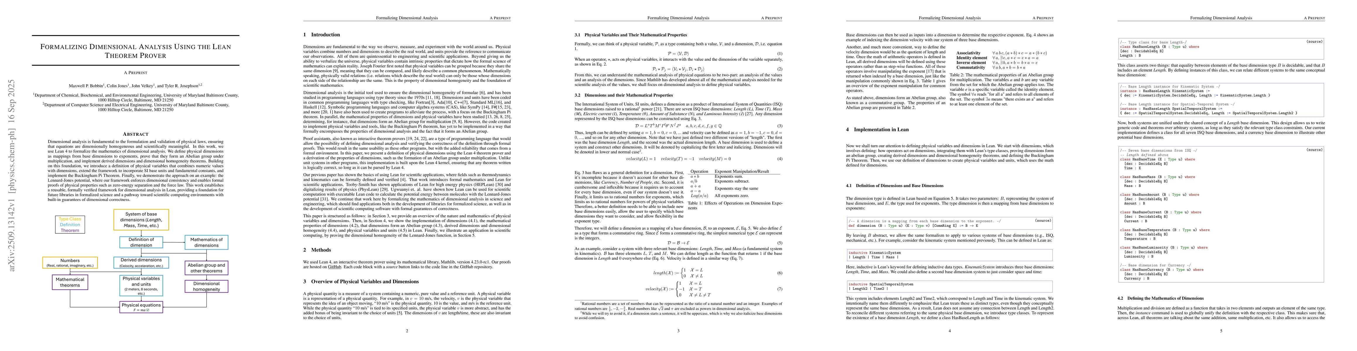 Thumbnail for Formalizing dimensional analysis using the Lean theorem prover
