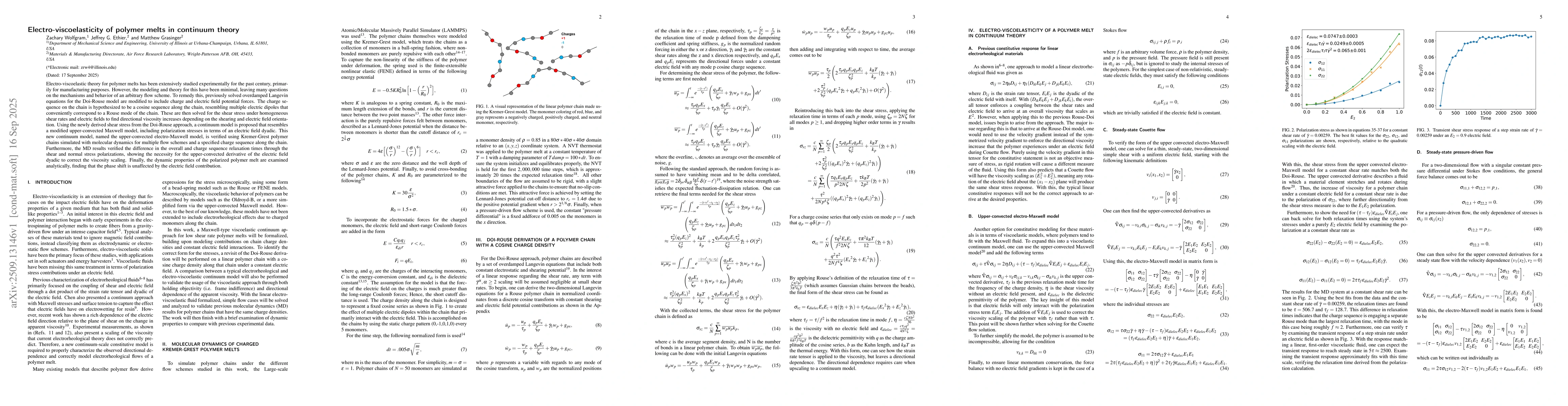 Thumbnail for Electro-viscoelasticity of polymer melts in continuum theory