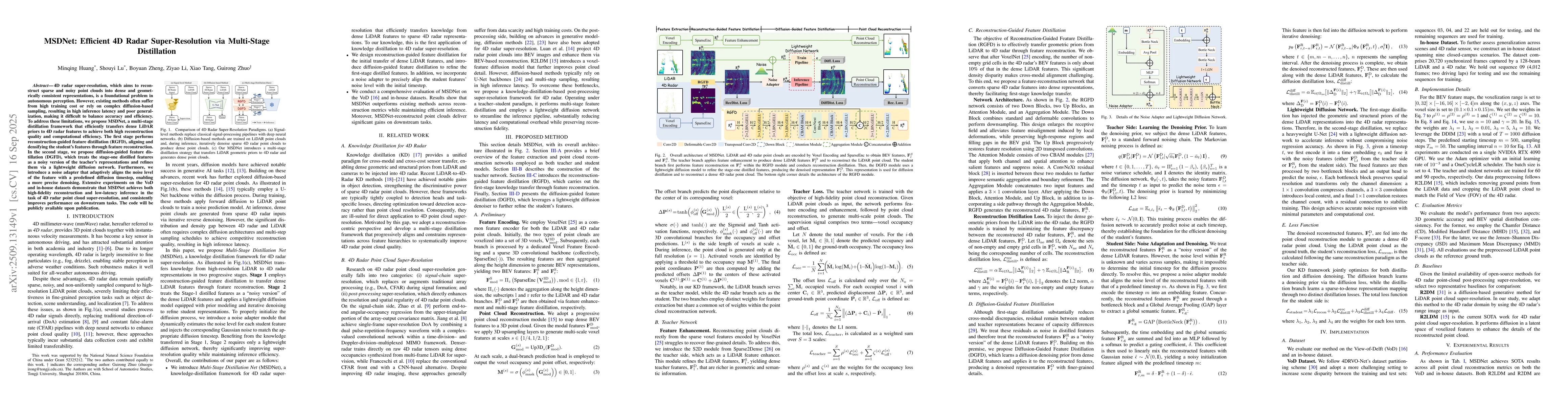 Thumbnail for MSDNet: Efficient 4D Radar Super-Resolution via Multi-Stage Distillation