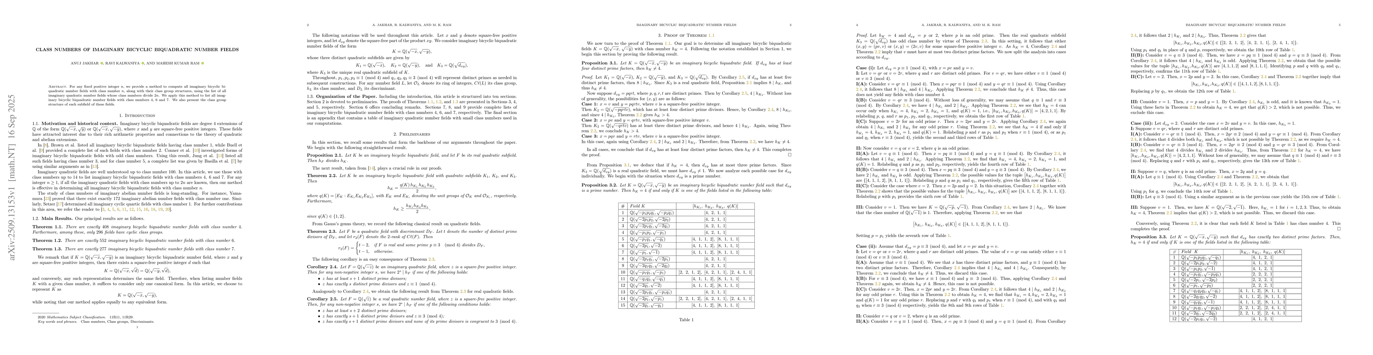 Thumbnail for Class numbers of Imaginary bicyclic biquadratic number fields