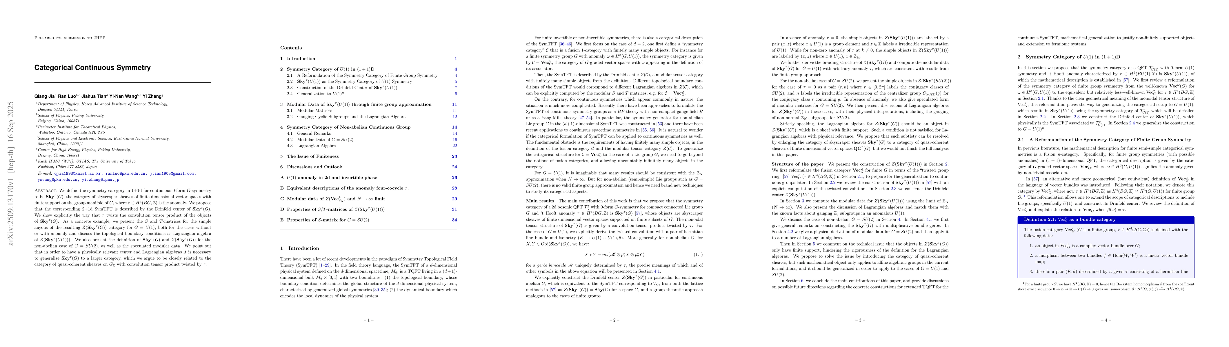 Thumbnail for Categorical Continuous Symmetry