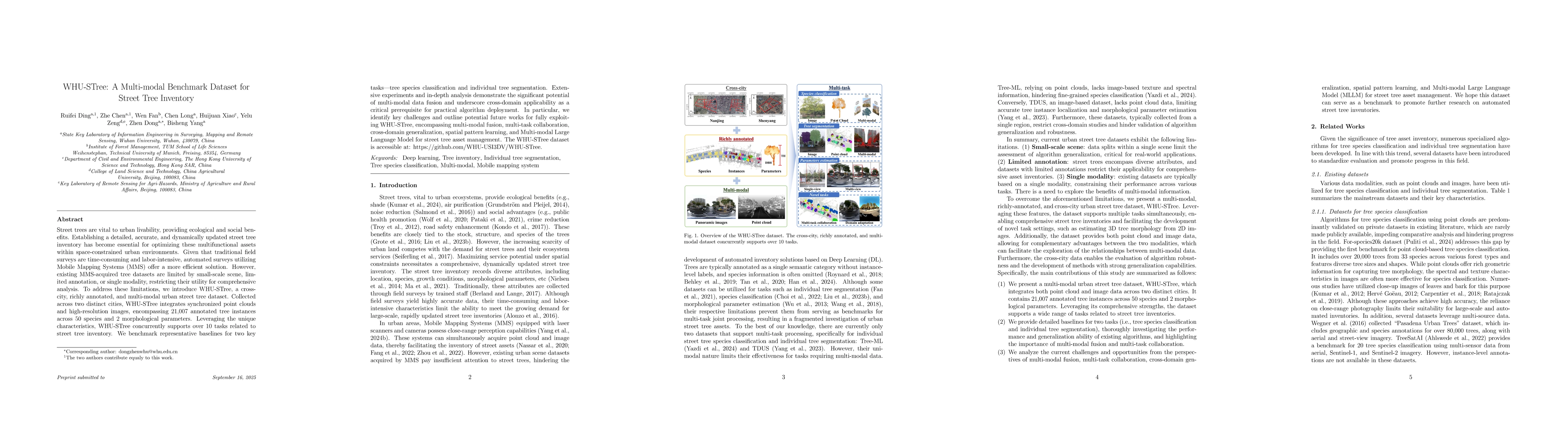 Thumbnail for WHU-STree: A Multi-modal Benchmark Dataset for Street Tree Inventory