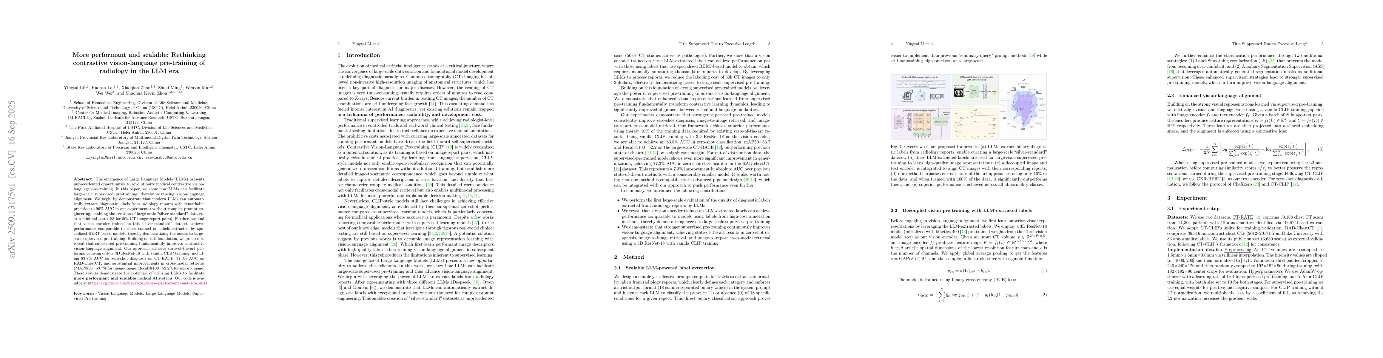 Thumbnail for More performant and scalable: Rethinking contrastive vision-language
  pre-training of radiology in the LLM era