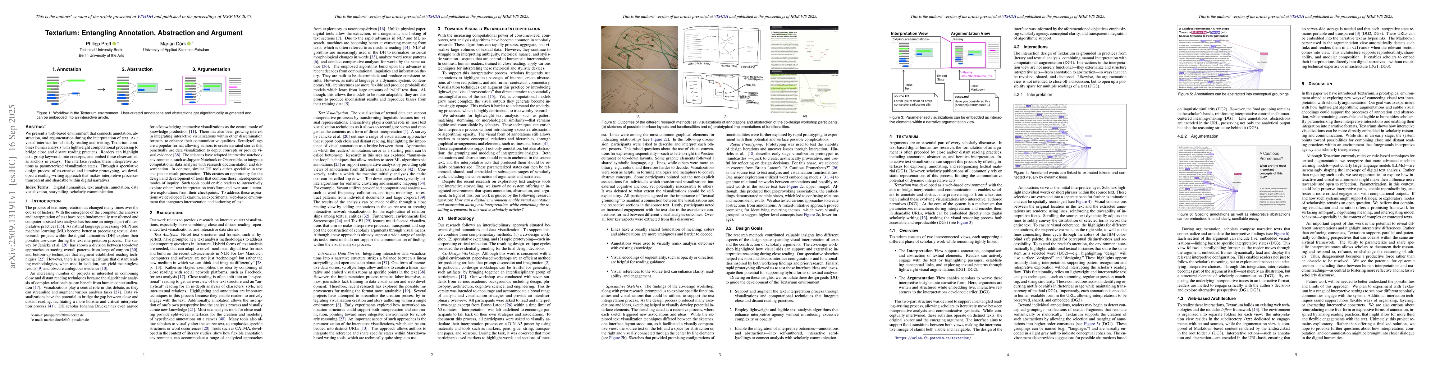 Thumbnail for Textarium: Entangling Annotation, Abstraction and Argument