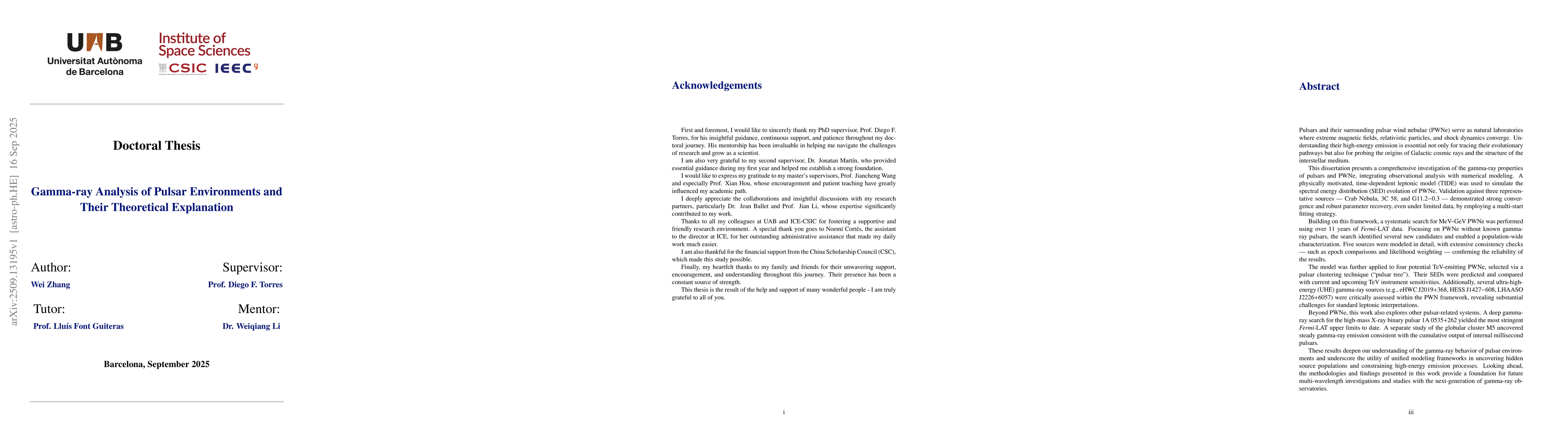 Thumbnail for Gamma-ray Analysis of Pulsar Environments and Their Theoretical
  Explanation