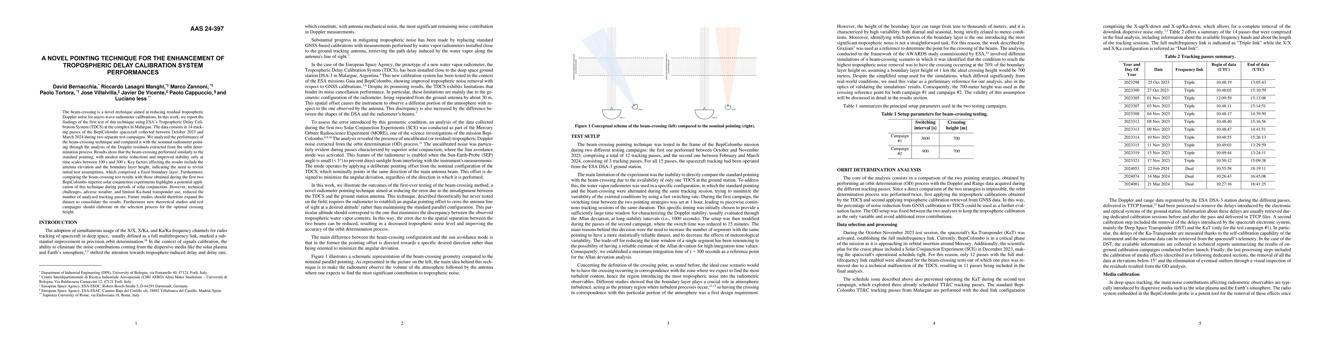 Thumbnail for A novel pointing technique for the enhancement of Tropospheric Delay
  Calibration System performances