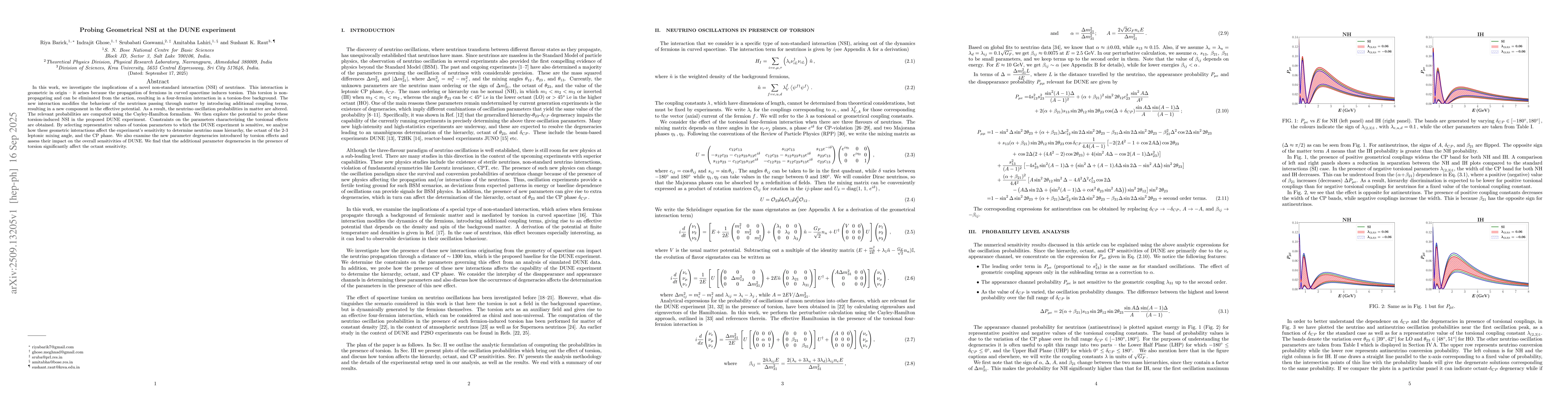 Thumbnail for Probing Geometrical NSI at the DUNE experiment