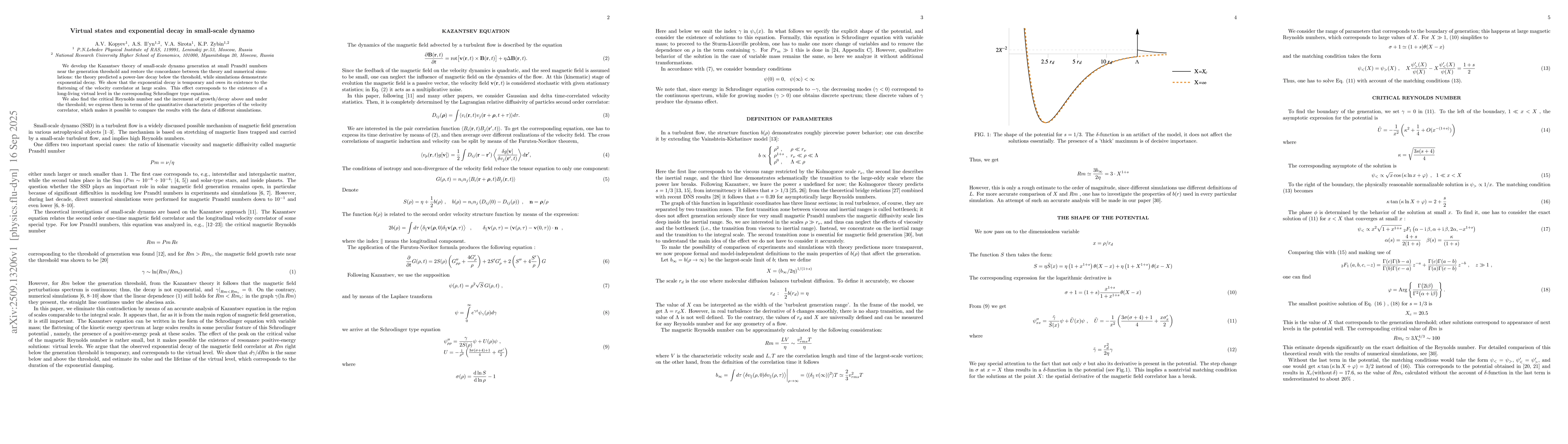 Thumbnail for Virtual states and exponential decay in small-scale dynamo